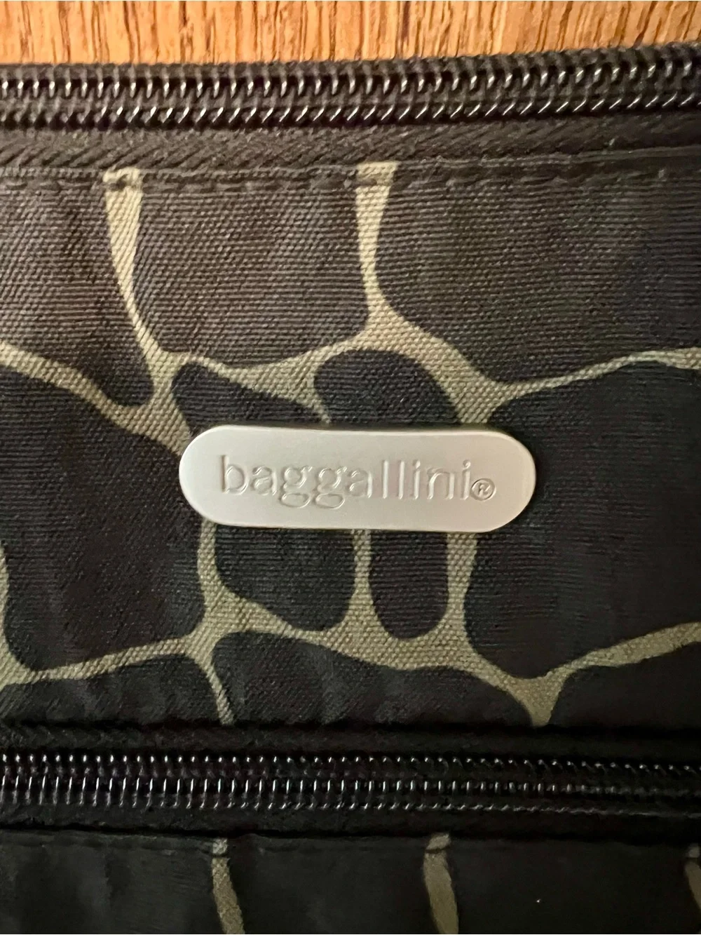 Crossbody Bag in Animal Print Black and Tan